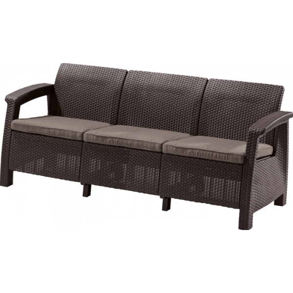 Диван Keter Corfu love seat max коричневый 17197959