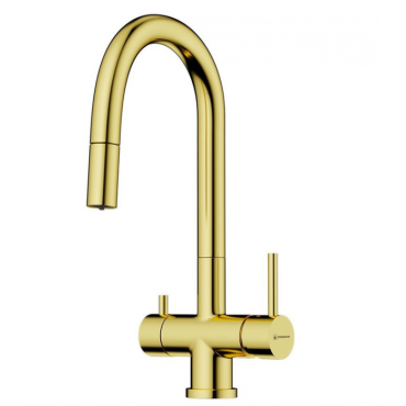 Смеситель для кухни Omoikiri Akita-S-LG латунь/светлое золото 4994350