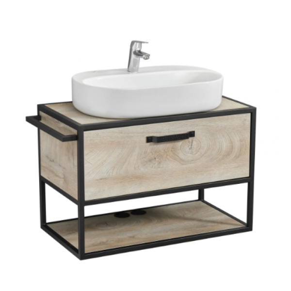 Набор AQUATON 1A242401LTDU0 Тумба Лофт Фабрик 80 Дуб Эндгрейн/1WH501710 Раковина Одри Round/1A243003LTDU0 Столешница Лофт Фабрик 80 Дуб Эндгрей