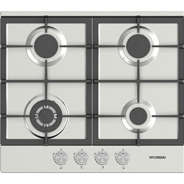 Газовая варочная поверхность Hyundai HHG 6435 IX нержавеющая сталь