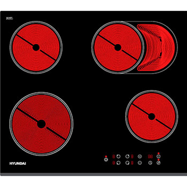 Электрическая варочная панель Hyundai HHE 6680 BG черный