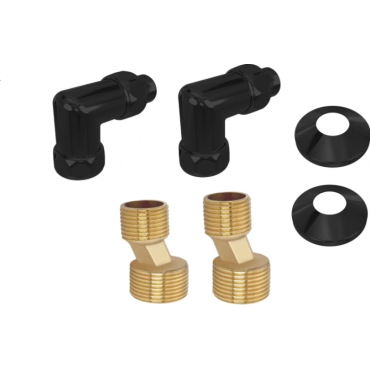 Комплект фитингов AQUATEK AQ 3020BL уголок со сгоном черный муар