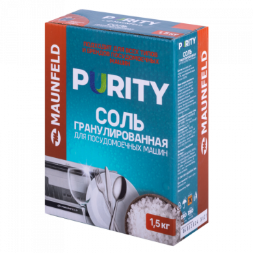 Соль для посудомоечных машин Maunfeld Purity MDS1500G (1500 г) Соль для посудомоечных машин Maunfeld Purity MDS1500G (1500 г)