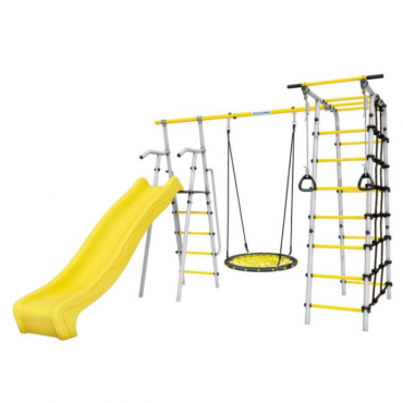 Дачный комплекс Romana Богатырь MAX + ГНЕЗДО качели-гнездо 80 см 103.07.07 серый/жёлтый Дачный комплекс Romana Богатырь MAX + ГНЕЗДО качели-гнездо 80 см 103.07.07 серый/жёлтый