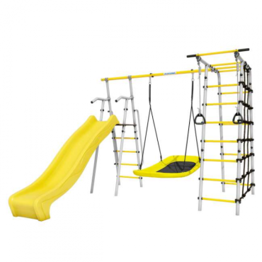 Дачный комплекс Romana Богатырь MAX" + ЛОДКА качели 103.07.07 серый/жёлтый Дачный комплекс Romana Богатырь MAX" + ЛОДКА качели 103.07.07 серый/жёлтый