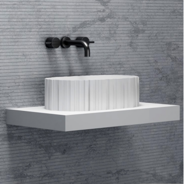 Раковина накладная Abber Stein AS2655 белая матовая