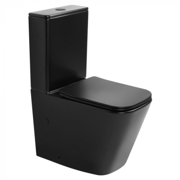 Унитаз компакт Abber Rechteck AC1210TMB черный матовый Унитаз компакт Abber Rechteck AC1210TMB черный матовый