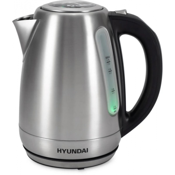 Чайник электрический Hyundai HYK-S8408 серебристый матовый/черный