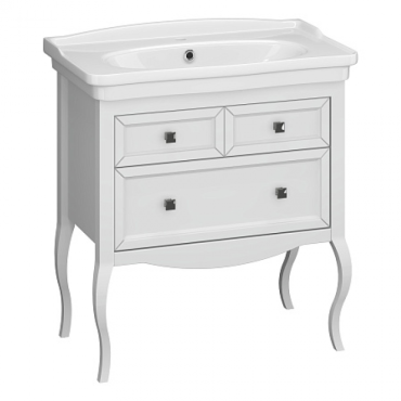 Тумба Opadiris Валери 85 белый матовый (под раковину Kirovit Модерн 85) 00-00006801