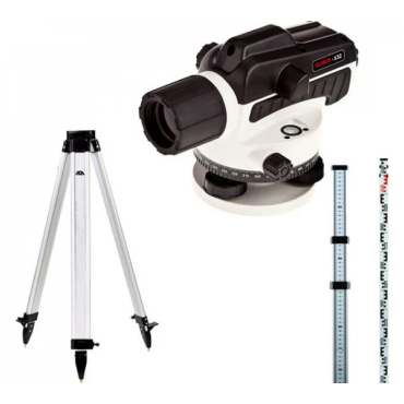 Комплект ADA нивелир Ruber 32 с поверкой + рейка STAFF 3 + штатив на винтах Light S А00201_К