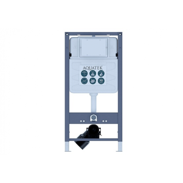Инсталляция для подвесного унитаза AQUATEK Pneumo S50 INSP-0000001 + звукоизоляционная прокладка