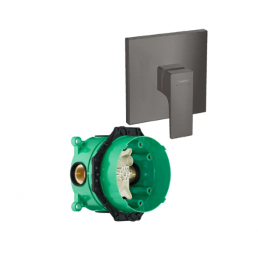 Смеситель для душа Hansgrohe Metropol 32565340S (32565340+01800180) шлифованный черный хром Смеситель для душа Hansgrohe Metropol 32565340S (32565340+01800180) шлифованный черный хром