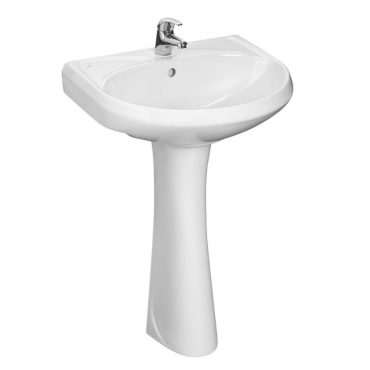 Раковина подвесная с пьедесталом Santeri Версия 1.3111.5.S00.11B.0.PDST белый