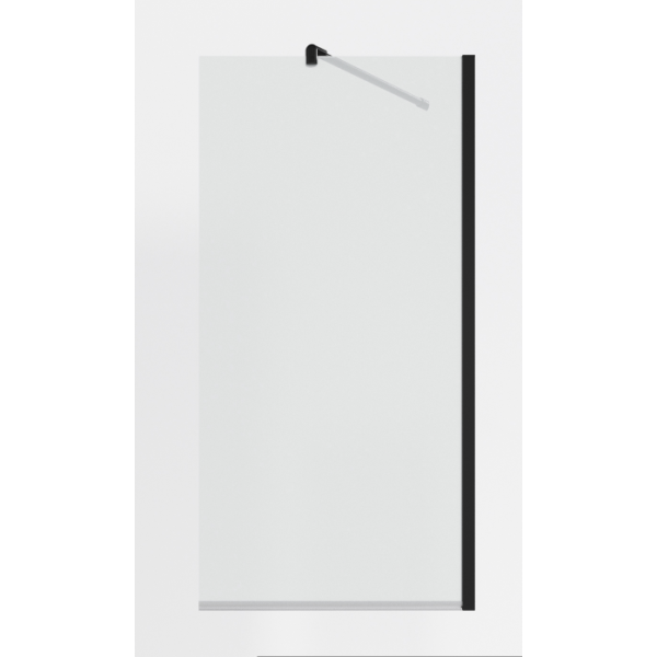 Шторка для ванны Timo TC-70/03C-8 в узком профиле черный 1400*700 стекло прозрачное T24