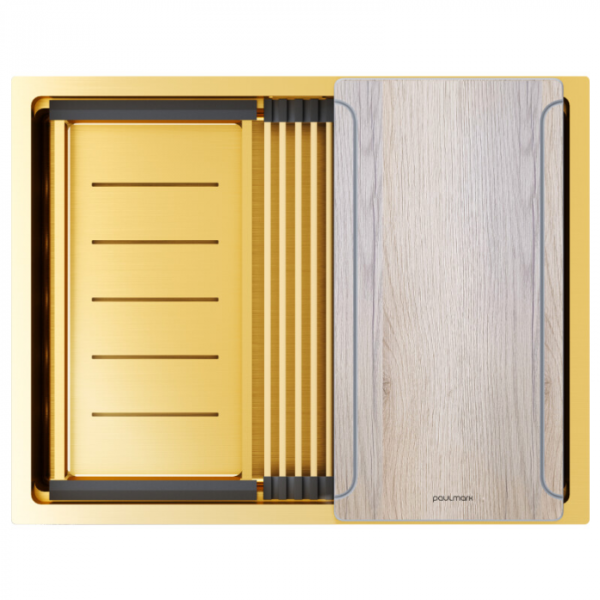 Мойка Paulmark NEXT-MULTI SINK 58 UNI PM785845-BG брашированное золото