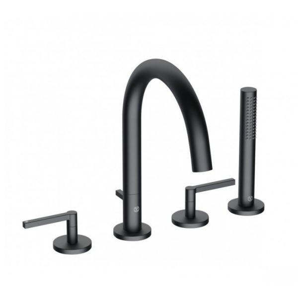 Смеситель на борт ванны Kludi Nova Fonte Puristic 204253915 чёрный матовый