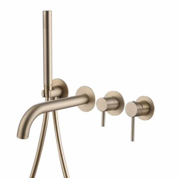 Смеситель для ванны Abber Wasser Kreis AF8130G золото матовое