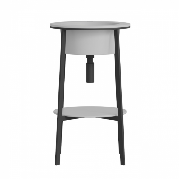 Консоль с керамической раковиной Abber Bequem AC2130MW белый матовый