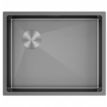 Кухонная мойка Paulmark Мойка нерж. сталь NEXT-SKEW 54-L UNI, PM885444-L-GM, вороненая сталь,540х440мм, Paulmark