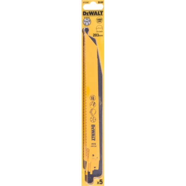 Пилки для ножовки DeWalt S1122VF 5шт DT 2387