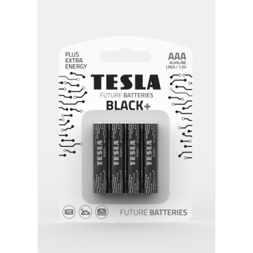 Щелочные батареи TESLA Black AAA+ 4ks