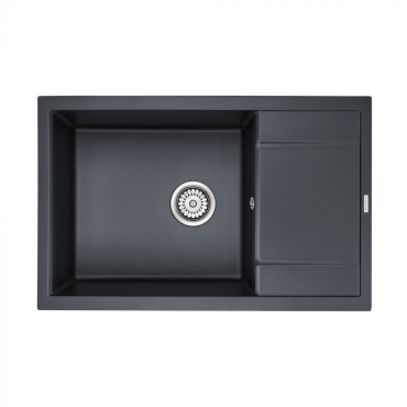 Кухонная мойка Paulmark Verlass PM317850-BLM черный металлик
