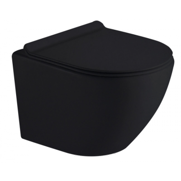 Унитаз подвесной Timo KULO RIMLESS TK-403 MB черный матовый