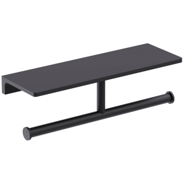 Бумагодержатель двойной с полкой для телефона Timo Selene 12045/03 черный