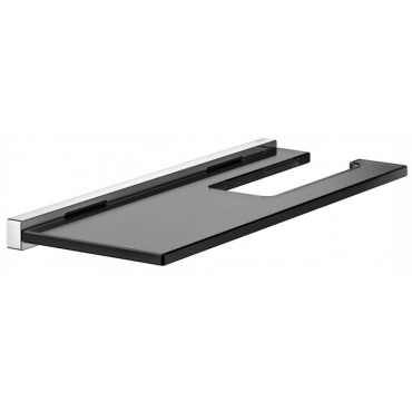 Держатель для туалетной бумаги с полкой Keuco Edition 90 19173018000 хром/дымчатое стекло