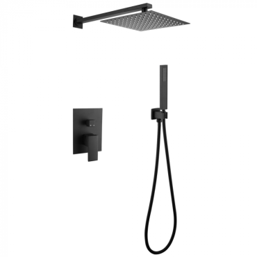 Душевая система Abber Daheim AF8219B черный матовый Душевая система Abber Daheim AF8219B черный матовый