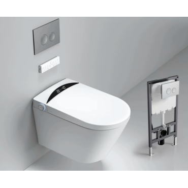 Электронный унитаз-биде подвесной с инсталляцией и хромированной кнопкой Timo ТЕ-751 Электронный унитаз-биде подвесной с инсталляцией и хромированной кнопкой Timo ТЕ-751