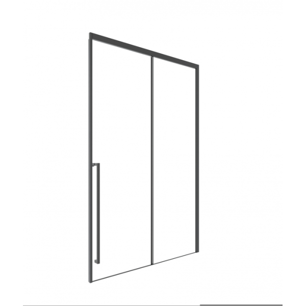 Душевая дверь Timo TDSS-140/03C-8L 1400*2000 профиль черный, стекло прозрачное T58L