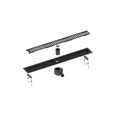 Душевой лоток Timo Drain System 800 с вставкой "lines", чёрный DS230108/03