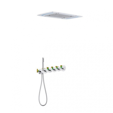 Душевая система встроенная с термостатом Timo Saona SX-2319/16SM белый матовый