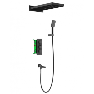 Душевая система встроенная с термостатом Timo Petruma SX-5079/03SM черный
