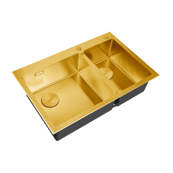 Мойка для кухни ZorG LUX 78-2-51-L BRONZE бронза