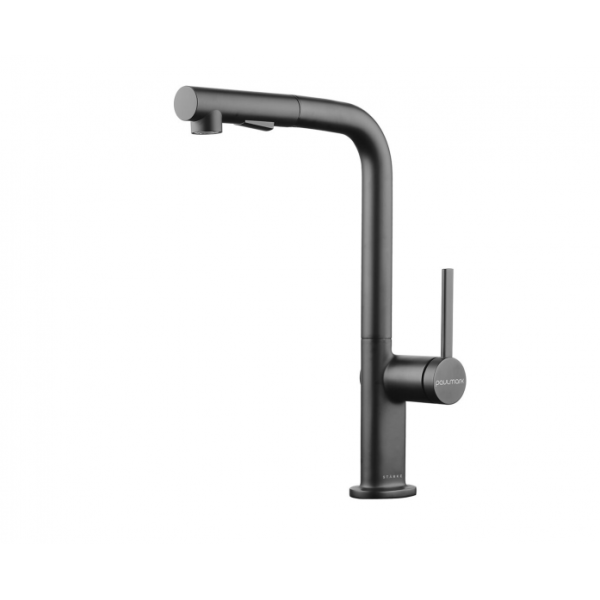 Смеситель для кухни Paulmark Neo Ne214419-GM вороненая сталь