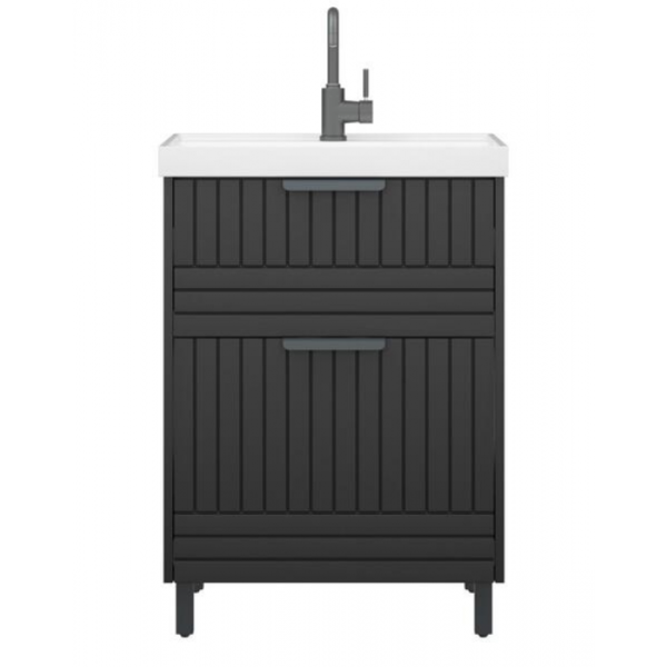 Тумба под раковину Corozo Терра 60 SD-00001324 люкс матовый графит