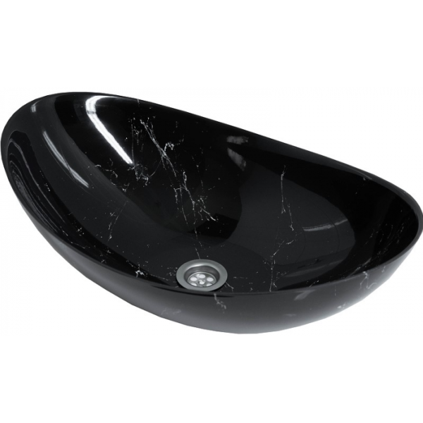 Раковина накладная Stella Polar Орион SP-00001055 черный мрамор
