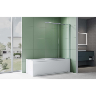 Шторка на ванну AQUATEK AQ.BSS.100.1CH 1000х1500 хром/стекло прозрачное