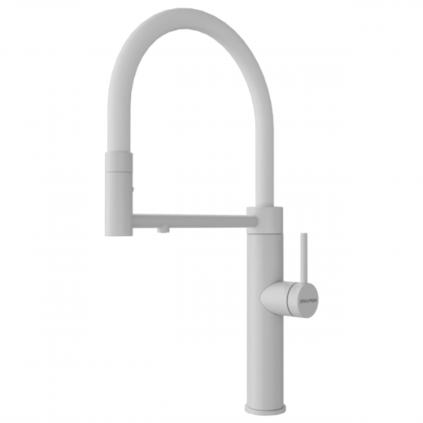 Смеситель для кухни Paulmark GANYMEDE Ga213199-WH белый матовый
