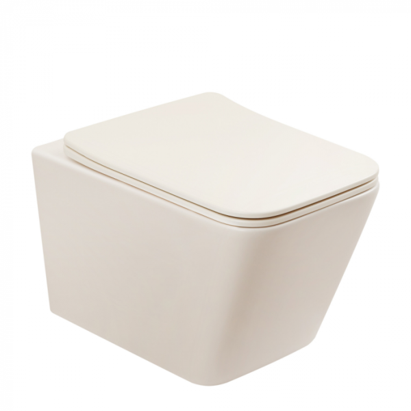 Унитаз подвесной Abber Rechteck AC1201MBE светло-бежевый матовый