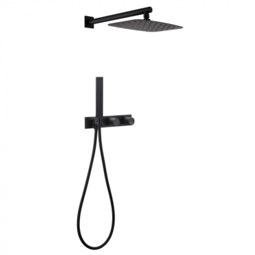 Душевая система Abber Rund AF8718B черный матовый