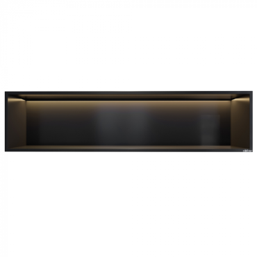 Скрытая настенная ниша с LED подсветкой Abber Nischen AN3006MB черная матовая