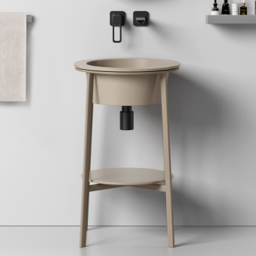 Консоль с керамической раковиной Abber Bequem AC2130MK хаки матовый Консоль с керамической раковиной Abber Bequem AC2130MK хаки матовый