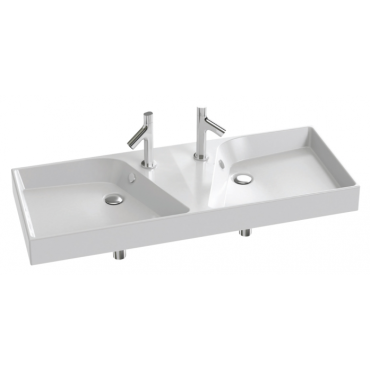 Раковина Jacob Delafon RYTHMIC EXM112-Z-00 двойной /120х46/ (бел) Раковина Jacob Delafon RYTHMIC EXM112-Z-00 двойной /120х46/ (бел)