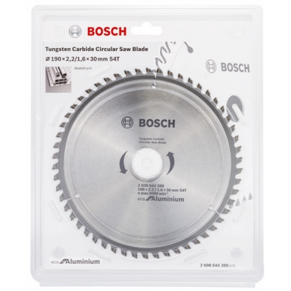 Пильный диск BOSCH Bosch Пильный диск ECO ALU/Multi 190x30-54T 2608644389 2608644389