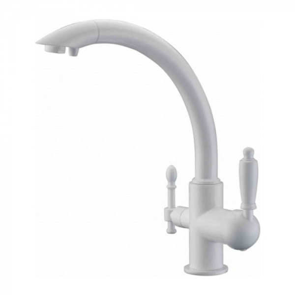 Смеситель для кухни ZorG однорычажный под фильтр ZR 314 YF-33 WHITE