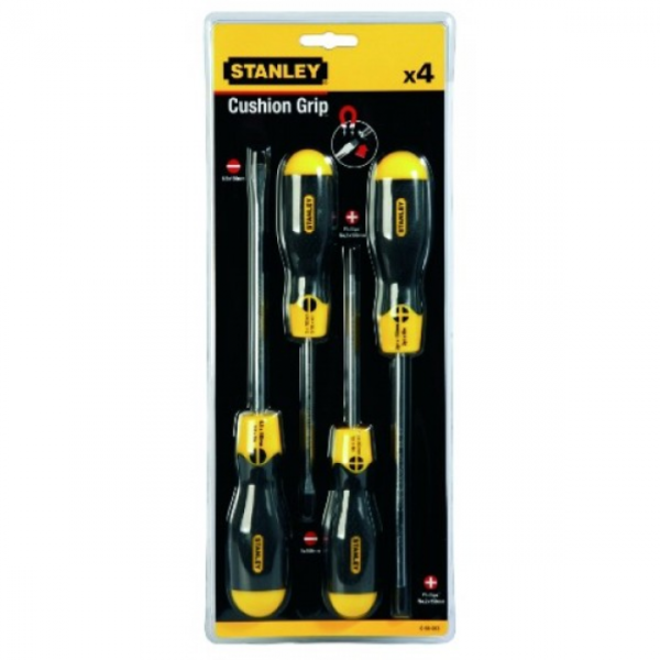 Набор отверток Stanley Stanley набор из 4-х отверток "cushiongrip" (5х100 pl6,5х200 ph1x75, ph2x150) (0-65-013) 0-65-013