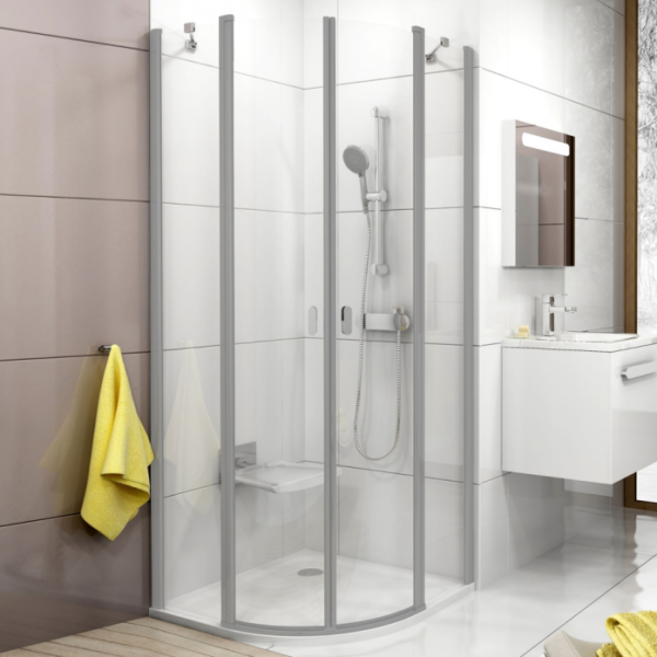 Душевой уголок Ravak Chrome CSKK4 80x80см 3Q140U00Z1 (блестящий профиль/прозрачное стекло)
